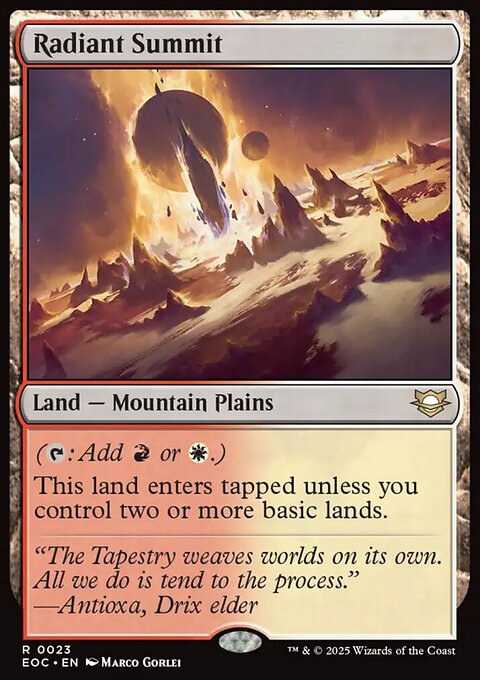 Radiant Summit, Edge of Eternities Commander #23, Magic: The Gathering card