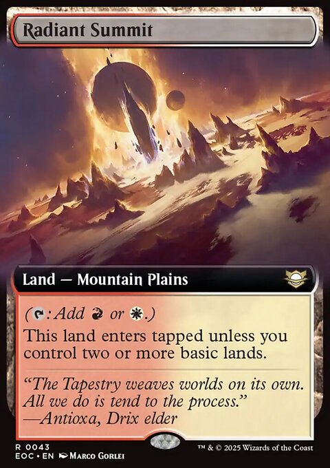 Radiant Summit, Edge of Eternities Commander #43, Magic: The Gathering card