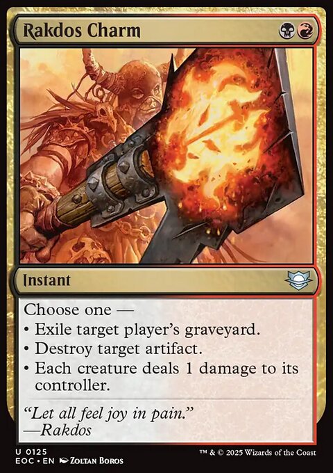 Rakdos Charm, Edge of Eternities Commander #125, Magic: The Gathering card