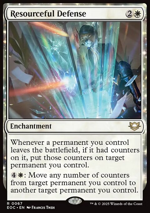 Resourceful Defense, Edge of Eternities Commander #67, Magic: The Gathering card