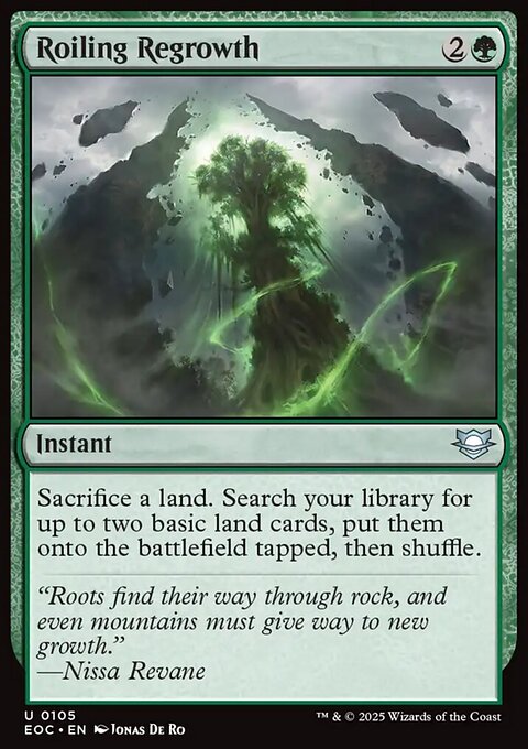 Roiling Regrowth, Edge of Eternities Commander #105, Magic: The Gathering card