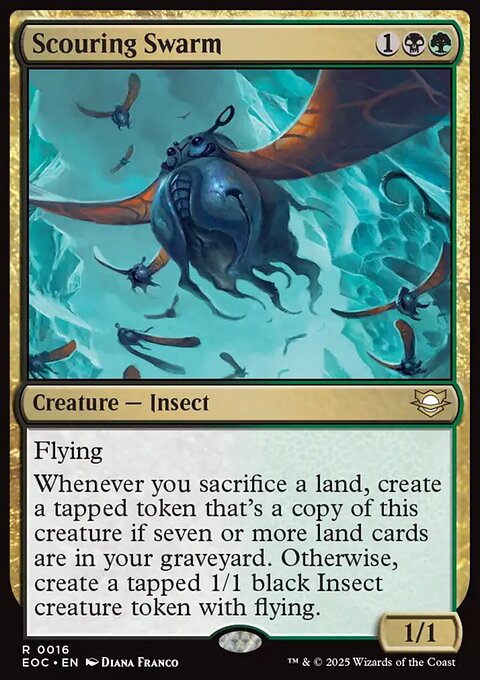 Scouring Swarm, Edge of Eternities Commander #16, Magic: The Gathering card