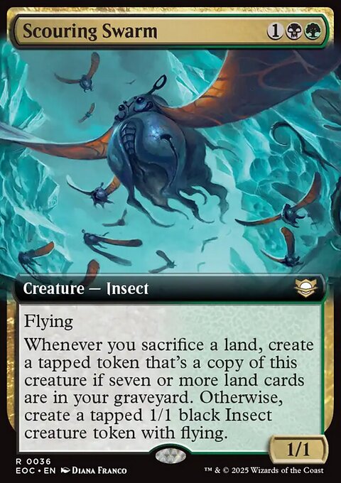 Scouring Swarm, Edge of Eternities Commander #36, Magic: The Gathering card