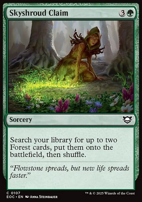 Skyshroud Claim, Edge of Eternities Commander #107, Magic: The Gathering card