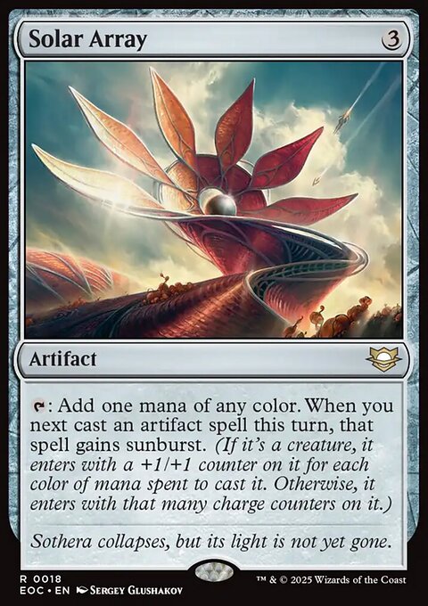 Solar Array, Edge of Eternities Commander #18, Magic: The Gathering card