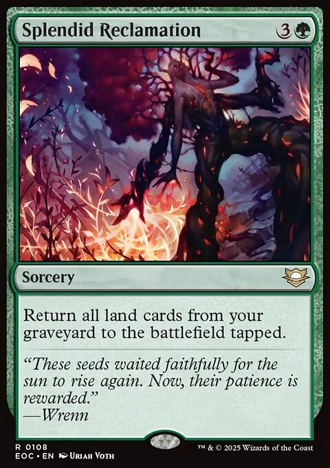 Splendid Reclamation, Edge of Eternities Commander #108, Magic: The Gathering card
