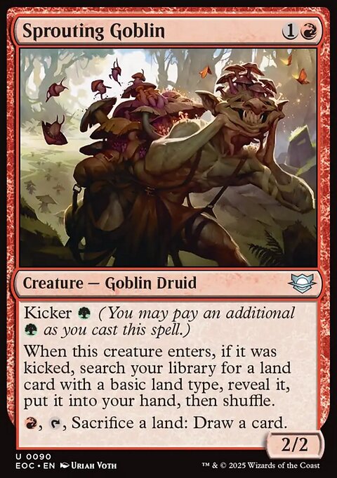 Sprouting Goblin, Edge of Eternities Commander #90, Magic: The Gathering card