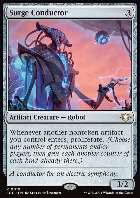 Surge Conductor, Edge of Eternities Commander #19, Magic: The Gathering card