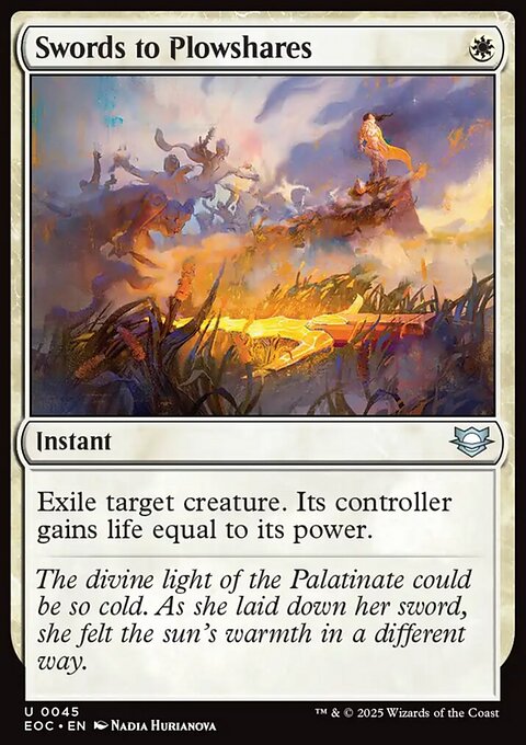 Swords to Plowshares, Edge of Eternities Commander #45, Magic: The Gathering card
