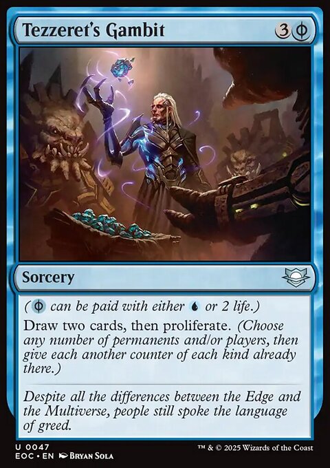 Tezzeret's Gambit, Edge of Eternities Commander #47, Magic: The Gathering card