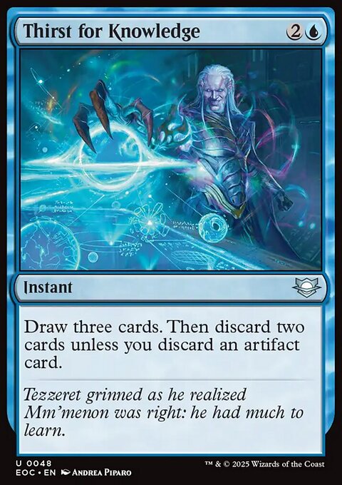 Thirst for Knowledge, Edge of Eternities Commander #48, Magic: The Gathering card