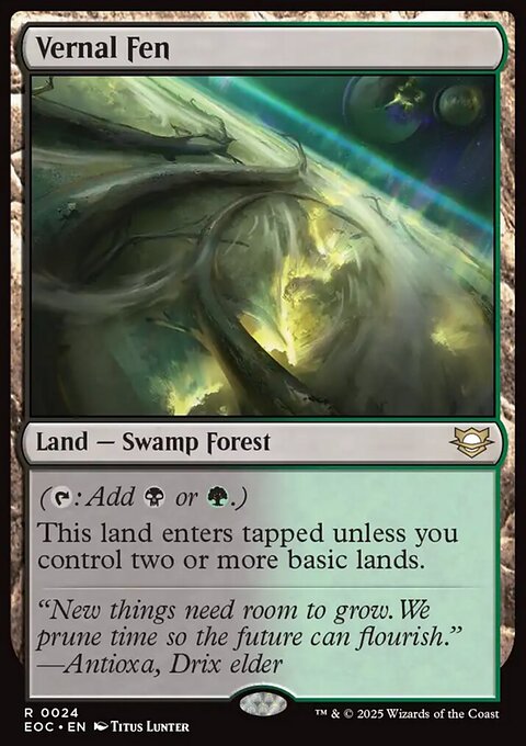Vernal Fen, Edge of Eternities Commander #24, Magic: The Gathering card