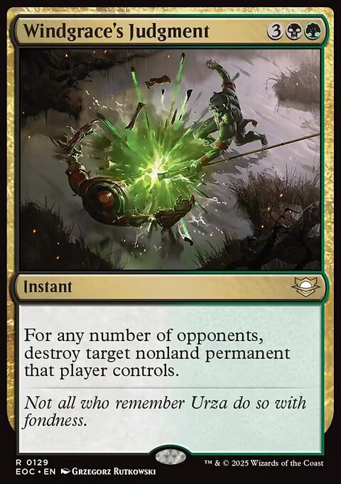 Windgrace's Judgment, Edge of Eternities Commander #129, Magic: The Gathering card