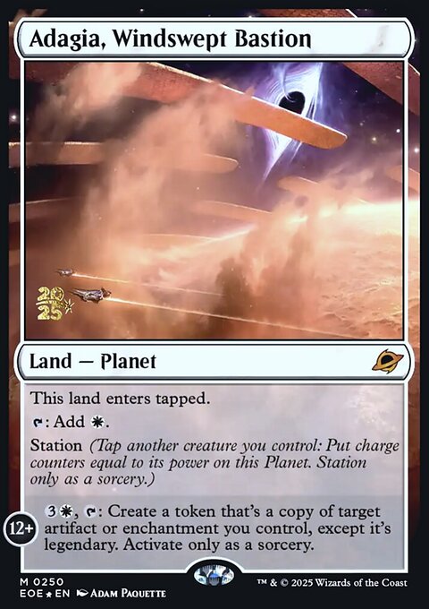 Adagia, Windswept Bastion, Edge of Eternities Promos #250s, Magic: The Gathering card