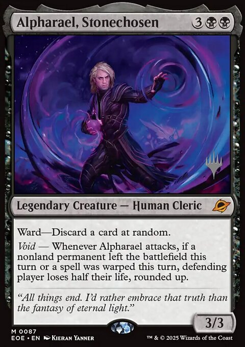 Alpharael, Stonechosen, Edge of Eternities Promos #87p, Magic: The Gathering card