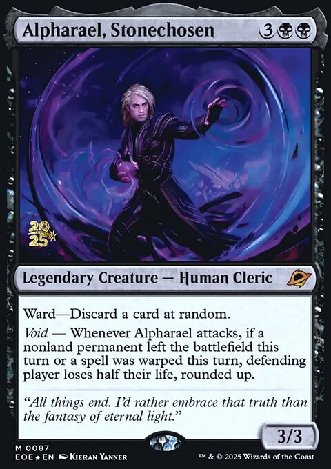 Alpharael, Stonechosen, Edge of Eternities Promos #87s, Magic: The Gathering card