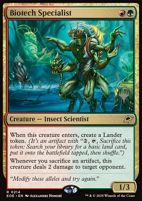 Biotech Specialist, Edge of Eternities Promos #214p, Magic: The Gathering card