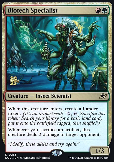 Biotech Specialist, Edge of Eternities Promos #214s, Magic: The Gathering card