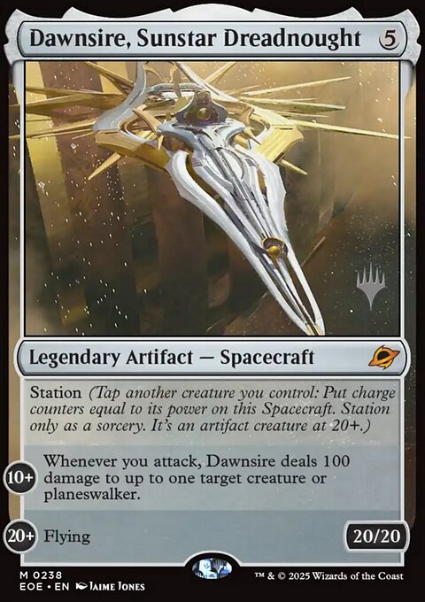 Dawnsire, Sunstar Dreadnought, Edge of Eternities Promos #238p, Magic: The Gathering card