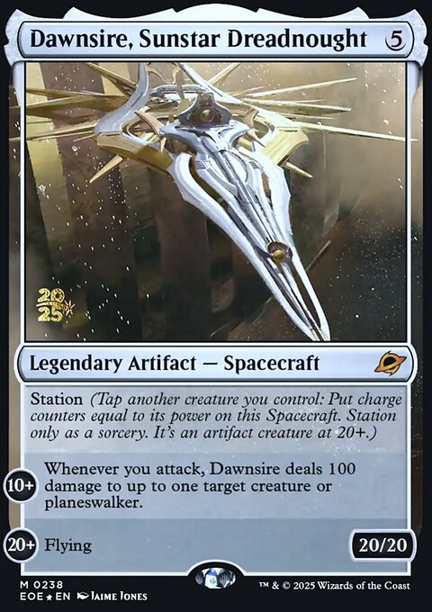 Dawnsire, Sunstar Dreadnought, Edge of Eternities Promos #238s, Magic: The Gathering card