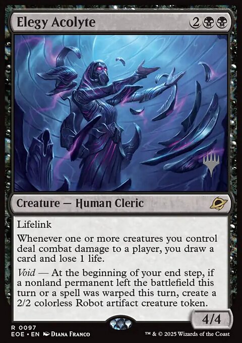 Elegy Acolyte, Edge of Eternities Promos #97p, Magic: The Gathering card