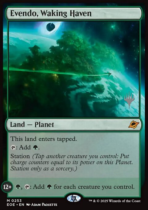 Evendo, Waking Haven, Edge of Eternities Promos #253p, Magic: The Gathering card
