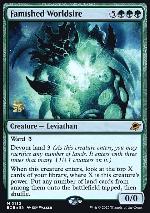 Famished Worldsire, Edge of Eternities Promos #182s, Magic: The Gathering card
