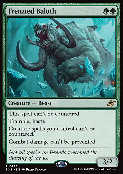 Frenzied Baloth, Edge of Eternities Promos #183p, Magic: The Gathering card