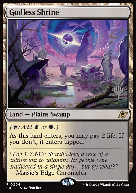 Godless Shrine, Edge of Eternities Promos #254p, Magic: The Gathering card