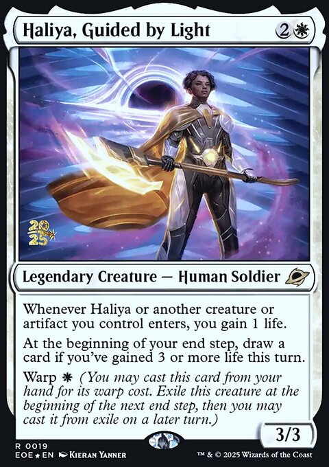 Haliya, Guided by Light, Edge of Eternities Promos #19s, Magic: The Gathering card