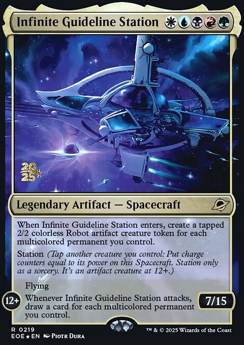 Infinite Guideline Station, Edge of Eternities Promos #219s, Magic: The Gathering card