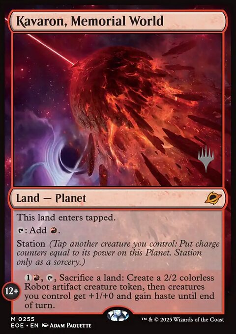 Kavaron, Memorial World, Edge of Eternities Promos #255p, Magic: The Gathering card