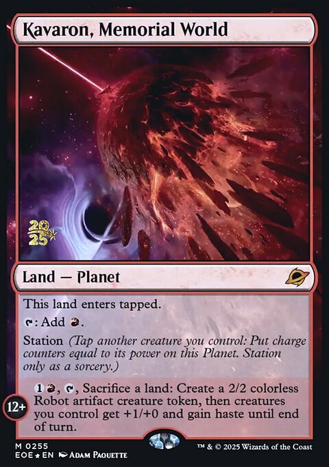 Kavaron, Memorial World, Edge of Eternities Promos #255s, Magic: The Gathering card
