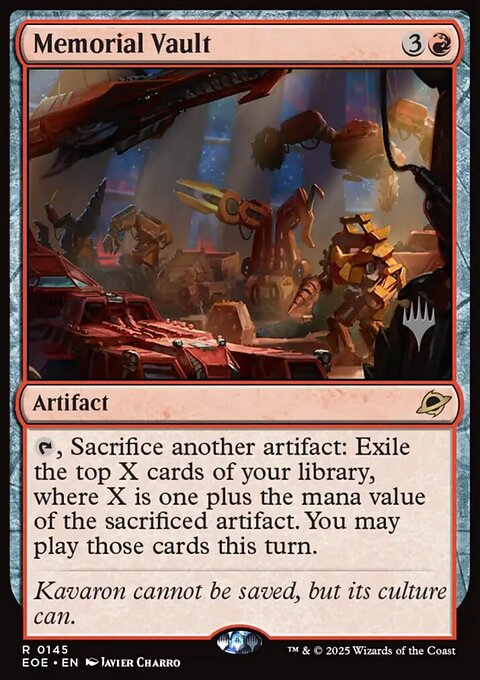 Memorial Vault, Edge of Eternities Promos #145p, Magic: The Gathering card