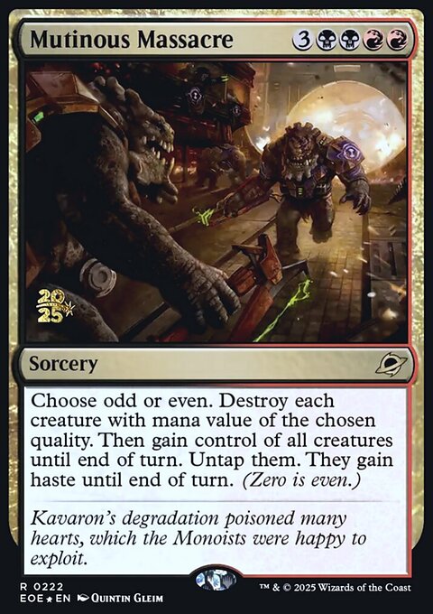 Mutinous Massacre, Edge of Eternities Promos #222s, Magic: The Gathering card