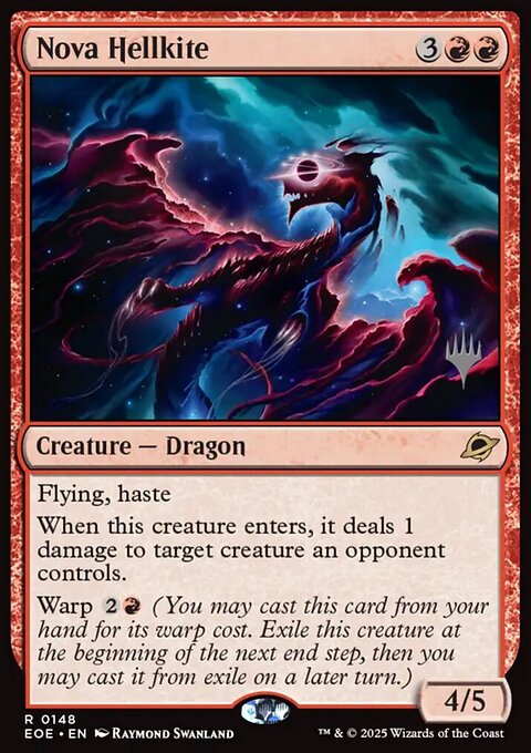 Nova Hellkite, Edge of Eternities Promos #148p, Magic: The Gathering card