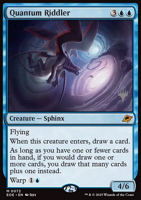 Quantum Riddler, Edge of Eternities Promos #72p, Magic: The Gathering card