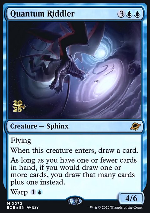 Quantum Riddler, Edge of Eternities Promos #72s, Magic: The Gathering card