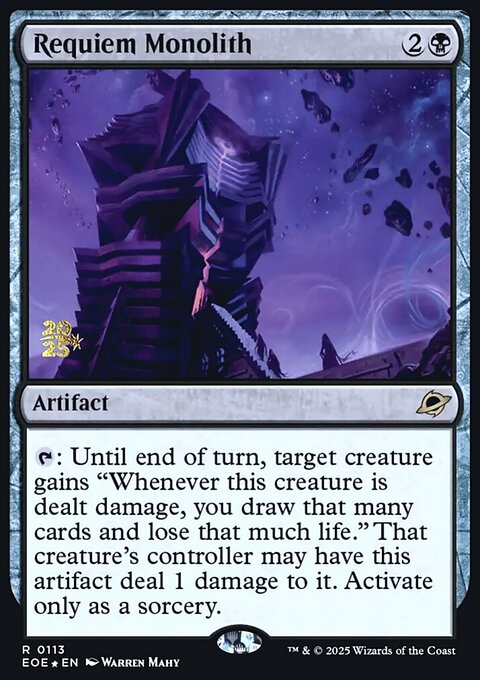 Requiem Monolith, Edge of Eternities Promos #113s, Magic: The Gathering card