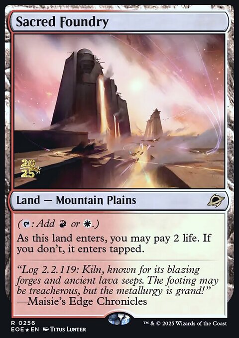Sacred Foundry, Edge of Eternities Promos #256s, Magic: The Gathering card