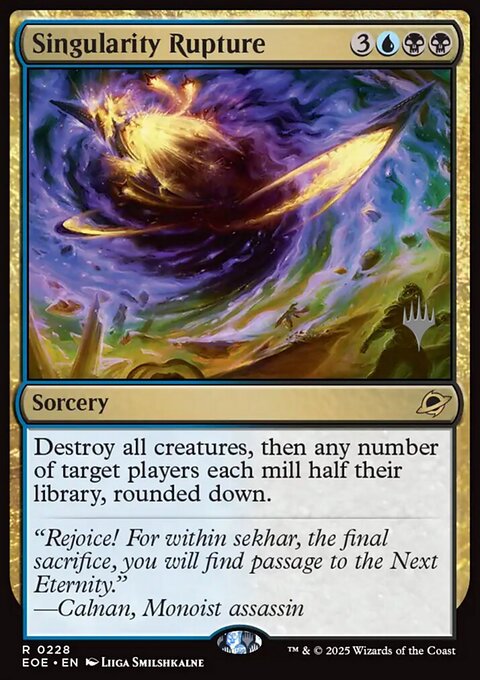 Singularity Rupture, Edge of Eternities Promos #228p, Magic: The Gathering card