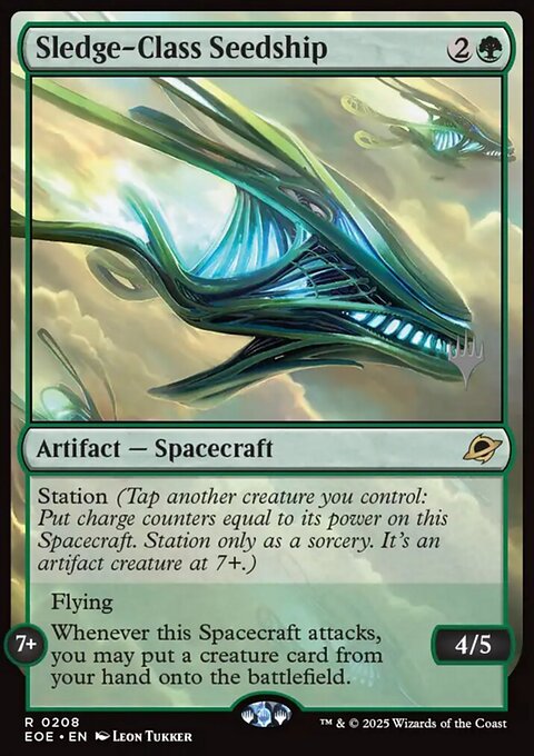 Sledge-Class Seedship, Edge of Eternities Promos #208p, Magic: The Gathering card
