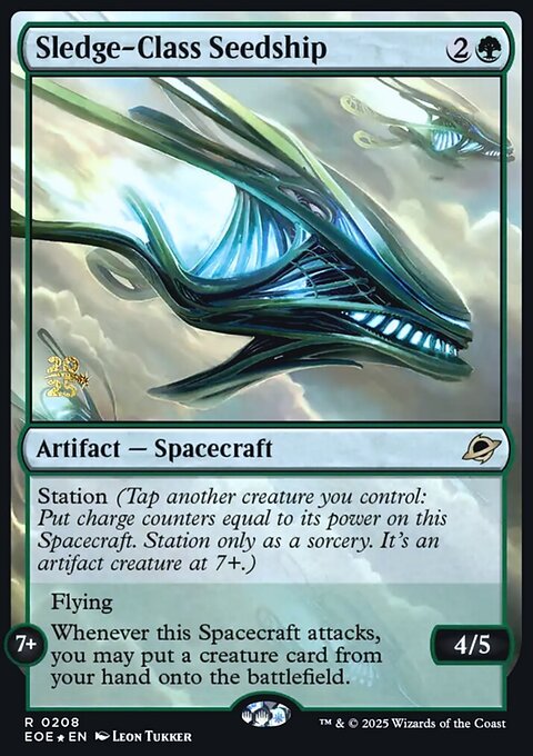 Sledge-Class Seedship, Edge of Eternities Promos #208s, Magic: The Gathering card