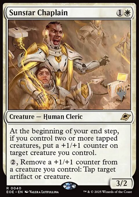 Sunstar Chaplain, Edge of Eternities Promos #40p, Magic: The Gathering card