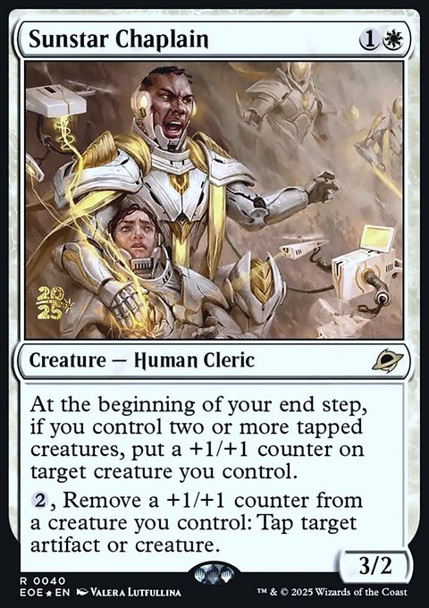 Sunstar Chaplain, Edge of Eternities Promos #40s, Magic: The Gathering card