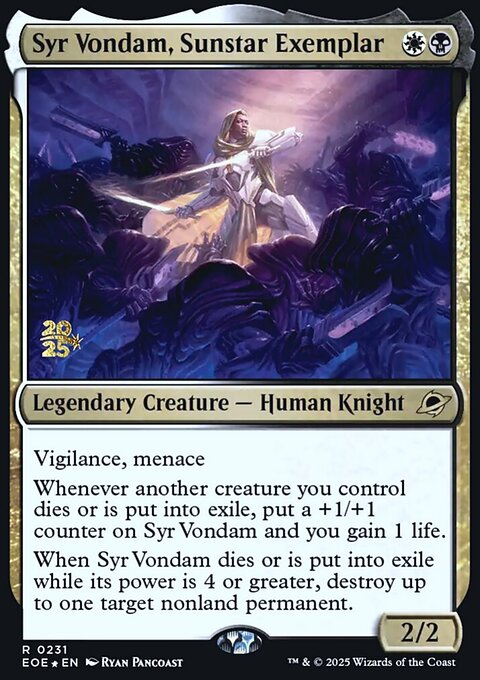 Syr Vondam, Sunstar Exemplar, Edge of Eternities Promos #231s, Magic: The Gathering card
