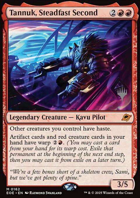 Tannuk, Steadfast Second, Edge of Eternities Promos #162p, Magic: The Gathering card