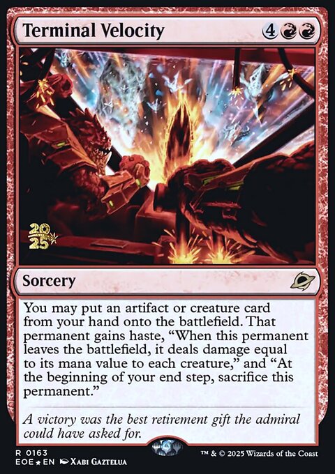 Terminal Velocity, Edge of Eternities Promos #163s, Magic: The Gathering card