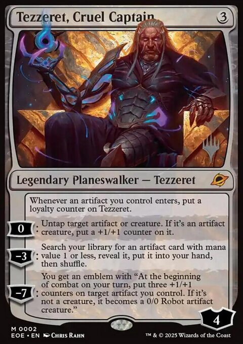 Tezzeret, Cruel Captain, Edge of Eternities Promos #2p, Magic: The Gathering card