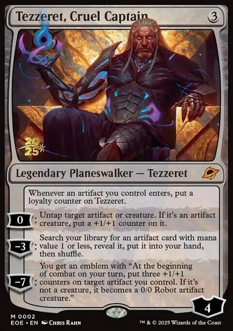 Tezzeret, Cruel Captain, Edge of Eternities Promos #2s, Magic: The Gathering card